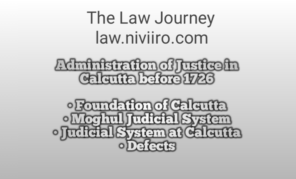 Administration of Justice in Calcutta