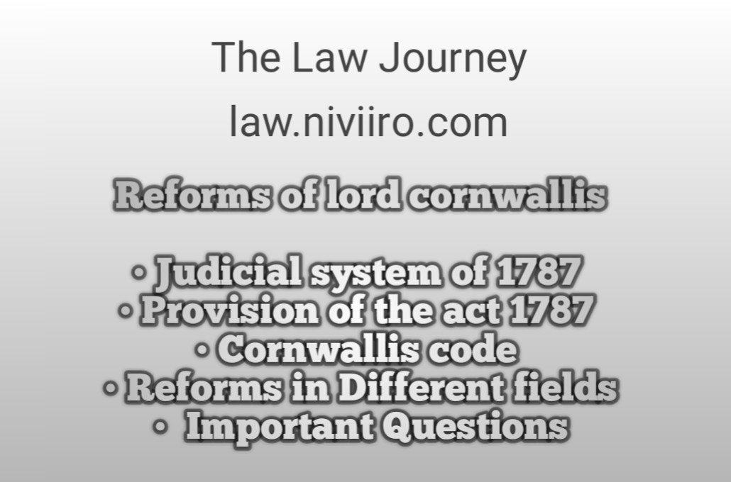 Reforms of Lord Cornwallis
