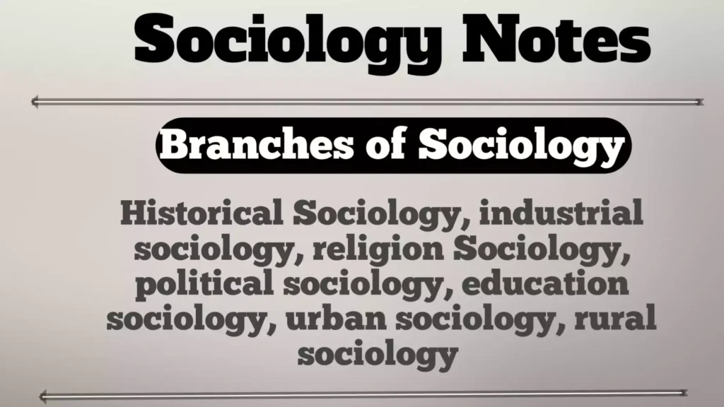 Branches Of Sociology 